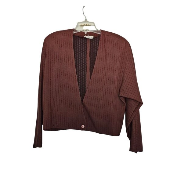 Vintage 1980s Brown  Jacket Signatures by Russ Taylor Long Sleeve LG - Picture 1 of 4